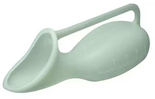 Lightweight plastic scoop for mobility and accessibility aids.