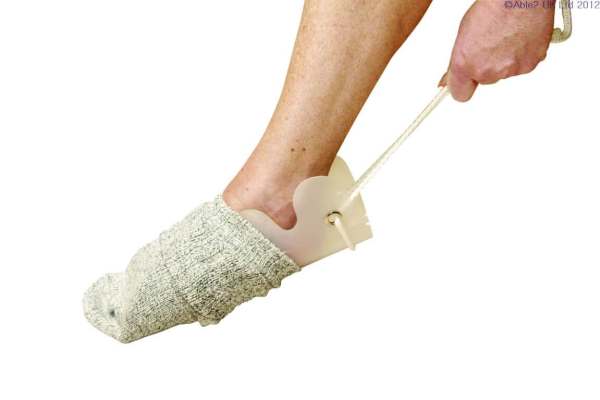 Comfortable prosthetic foot with mobility aid for seniors and disabled individuals.