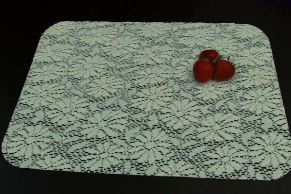 Strawberry-themed lace tray for mobility and daily living aids, ideal for accessible kitchen setups.