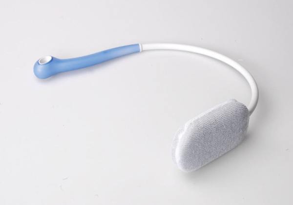Flexible hearing aid with comfort receiver and white behind-the-ear design for easy use.