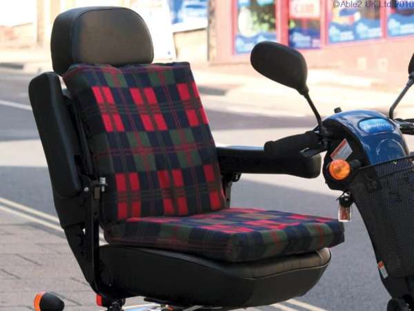 Comfortable mobility scooter seat for enhanced riding experience.