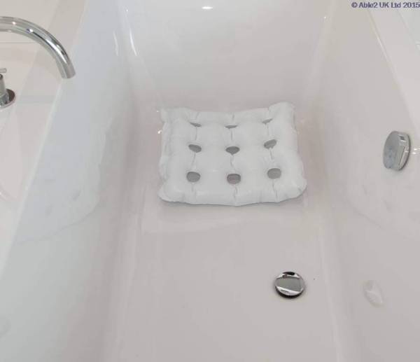 Non-slip shower mat for accessible mobility and safety.