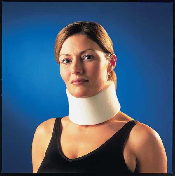 Relief cervical neck brace supporting neck pain recovery and injury prevention.