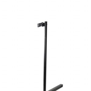 Adjustable mobility aid with footrest for elderly and disabled users.