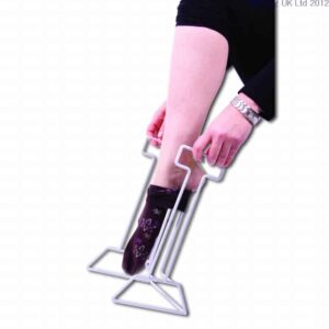 Compression Stocking Aid Erectile leg chain for mobility aid, lightweight aluminium frame for easier dressing and support.