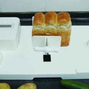 Food Workstation 1. Easy-to-use bread slicing machine for home or commercial use.