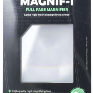 Magnifi-i full page magnifier for improved reading and clarity | Large rigid fensnel magnifying sheet.
