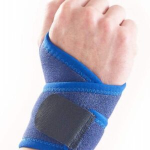 1. Adjustable blue wrist support brace for mobility and pain relief.