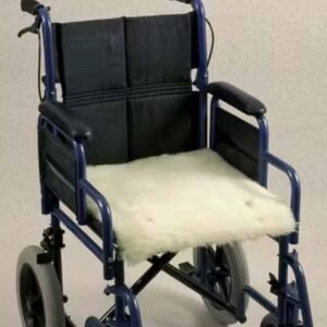 Wheelchair Seat Cover - Fleece Lightweight folding wheelchair with plush seat and adjustable features for mobility assistance.