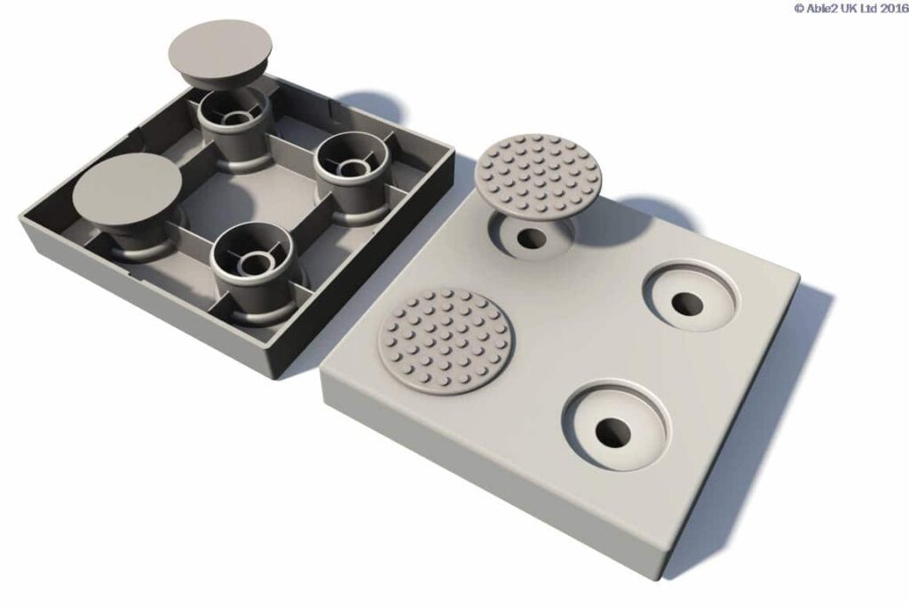 Non-slip adaptive grab rail set for mobility aids and bathroom safety.