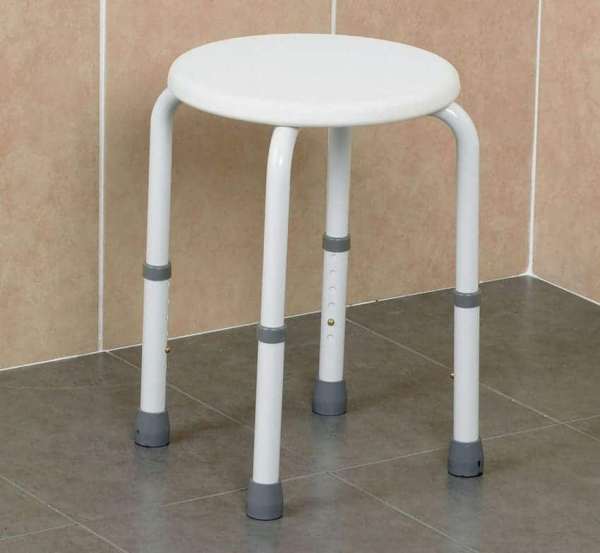 1. Portable shower stool for elderly and disabled mobility assistance.