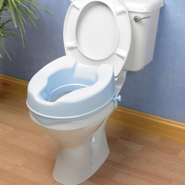 Emergency toilet seat for mobility aid, portable toilet solution for accessible bathroom use.