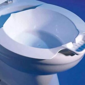 Bidet Bowl Advanced medical toilet with bidet and support for accessible mobility solutions.