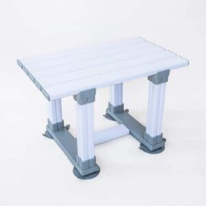 Slatted Bath Seat - 305mm Non-slip bath transfer bench for elderly mobility aid, adjustable height, lightweight and durable.