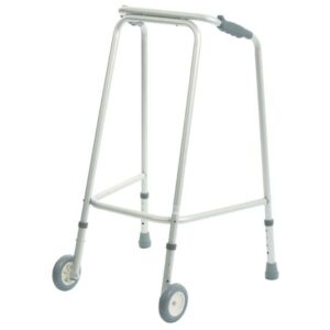 Wheeled Walking Frame Lightweight mobility walker with wheels for easy movement and support.