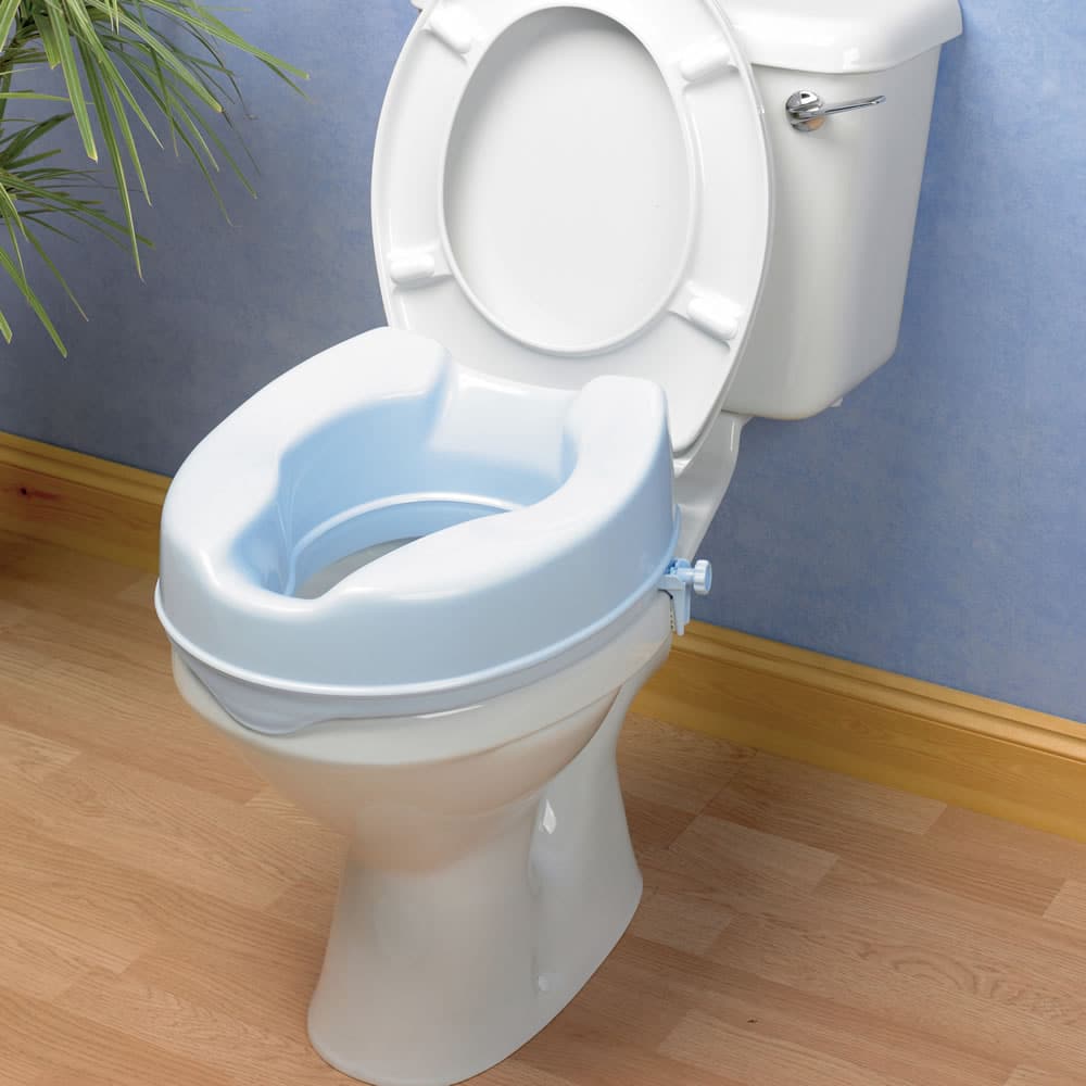 Emergency toilet seat for mobility aid, portable toilet solution for accessible bathroom use.