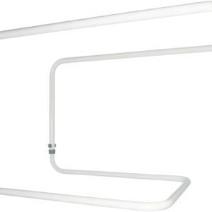 Adjustable white bed assist rail for elderly and disabled, portable mobility aid.