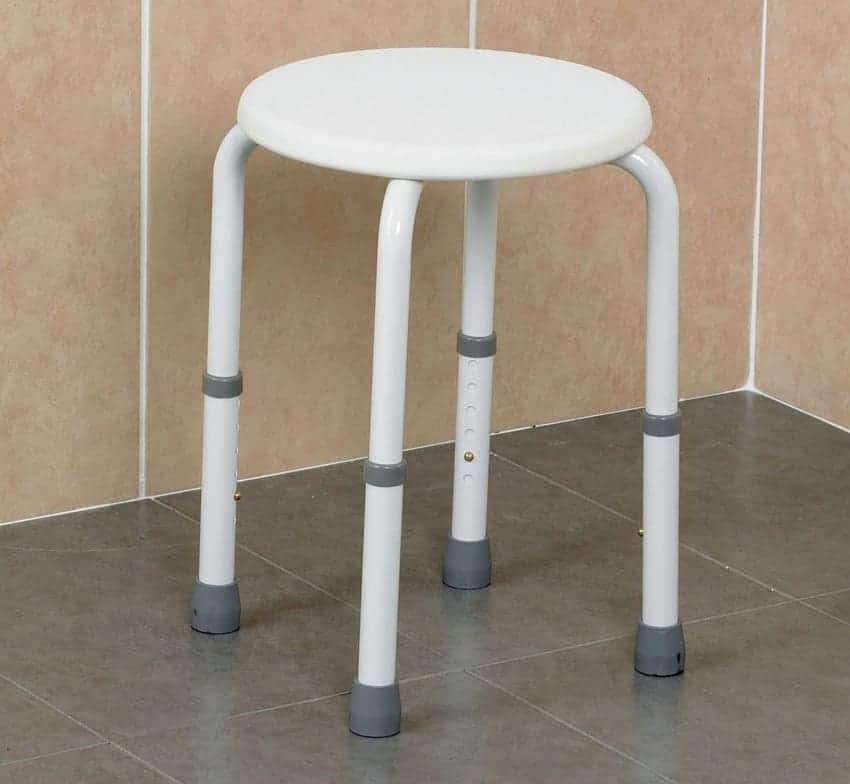 1. Portable shower stool for elderly and disabled mobility assistance.