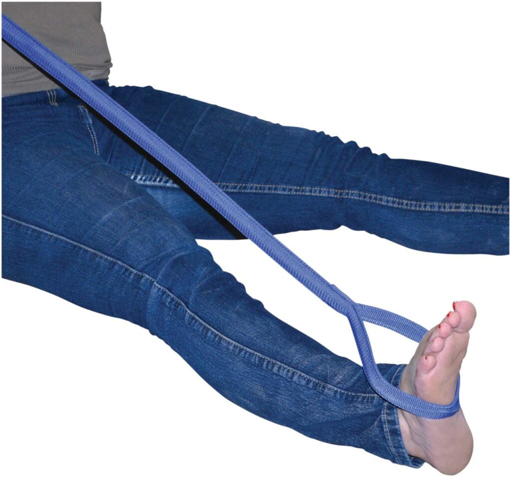 Straps for lifting and repositioning mobility chairs and scooters for easier transportation.
