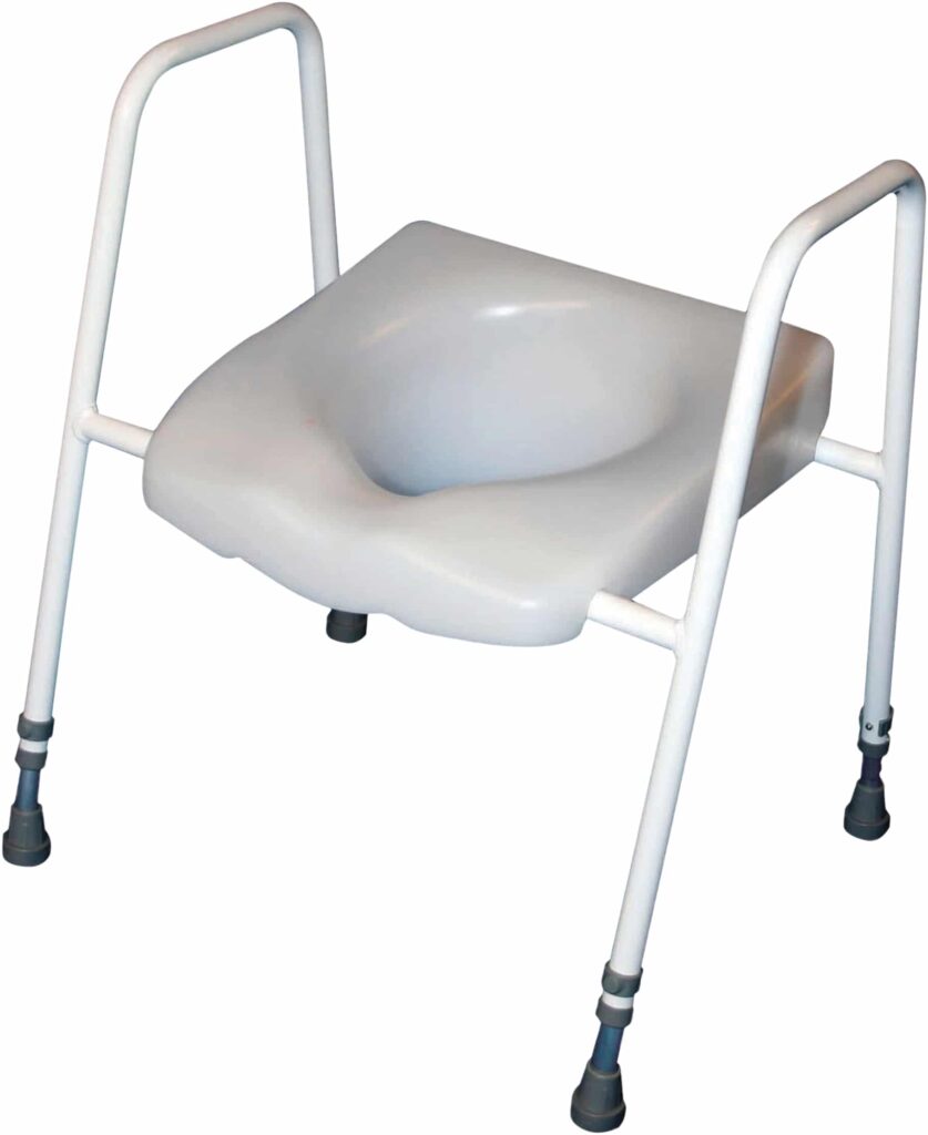 Portable shower chair for accessible mobility and comfort.