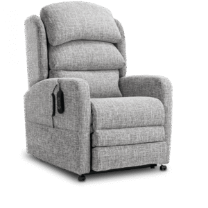 Comfortable mobility recliner chair with remote control for easy operation.