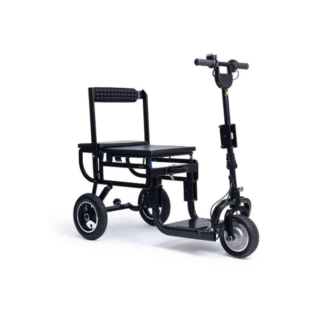 Electric wheelchair with scooter functionality, ideal for mobility support and independence.