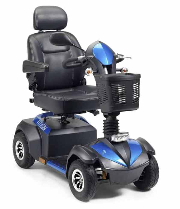 PowerMobility electric mobility scooter with comfortable seat for seniors and disabled.
