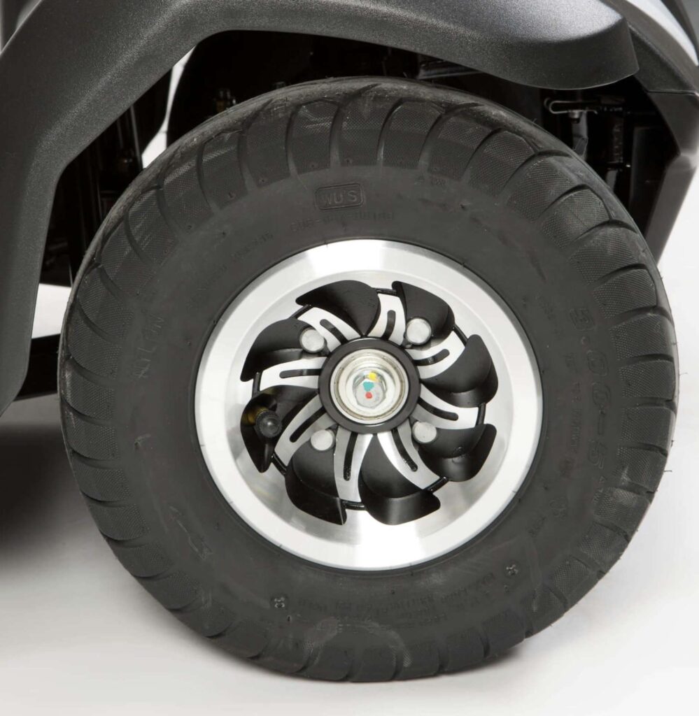 Reliable mobility scooter tyre for easy outdoor travel.