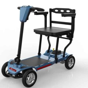 Monarch Mobility Air Lightweight mobility scooter with seat and support frame for disabled comfort.