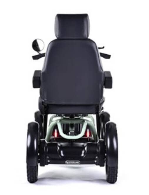 Electrically powered mobility scooter for increased independence and outdoor mobility.