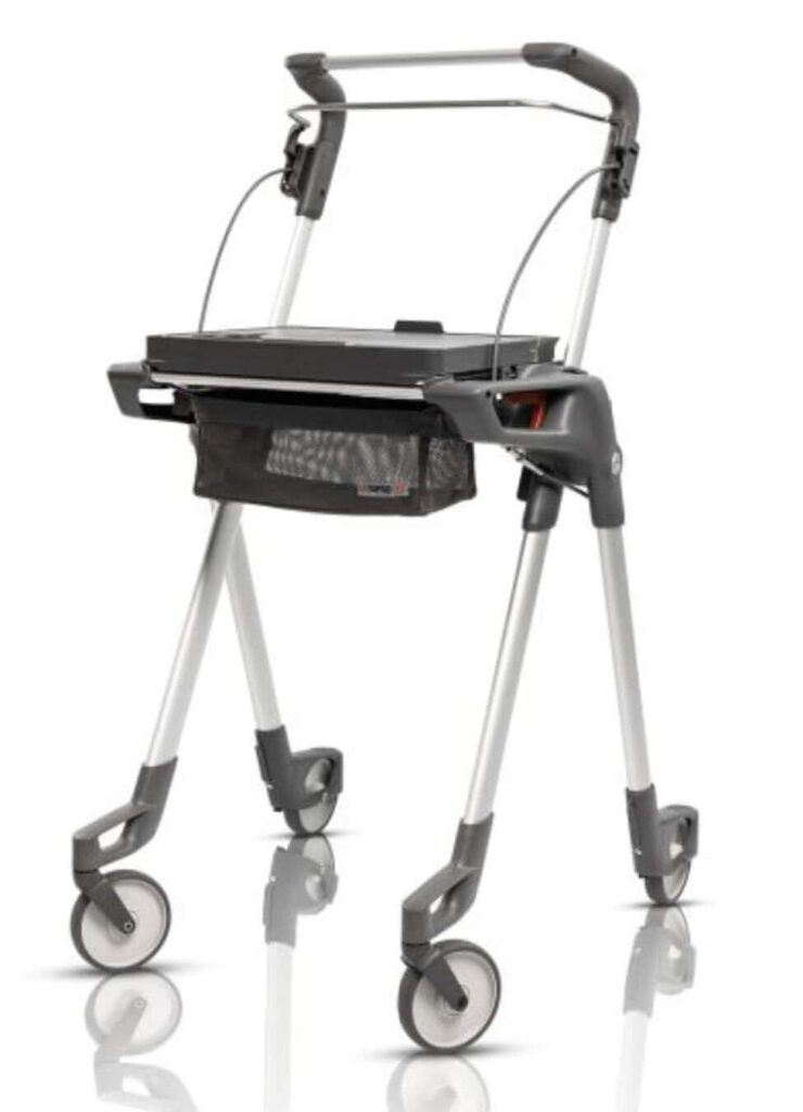 Foldable mobility walker with seat for easy mobility assistance | Affordable Mobility UK.